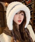 暖かいニット帽ファーキャップもこもこ帽子 ふわふわファー帽子 チクチクしないニットキャップ レディース毛糸帽子 大人可愛いボア帽子おしゃれ 韓国風帽子防風防寒保温 97MAOZI-001