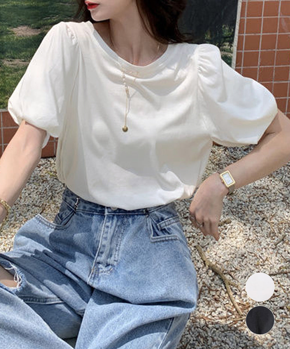 韓国風tシャツ レディース 半袖 お洒落 詳細画像1