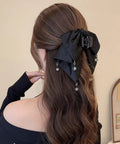 ヘップバーン風 ヘアクリップ レディース D*クリスタル