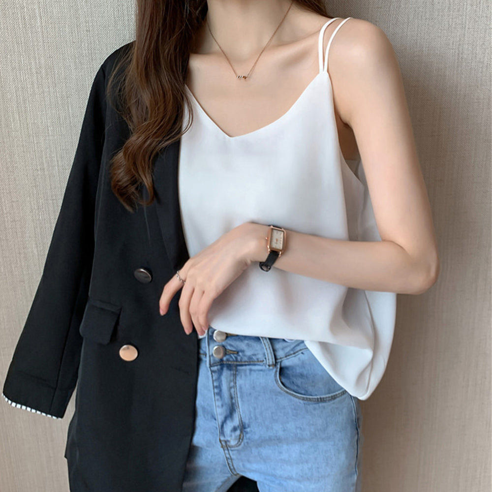 シフォン キャミソール バッククロス 夏 詳細画像12