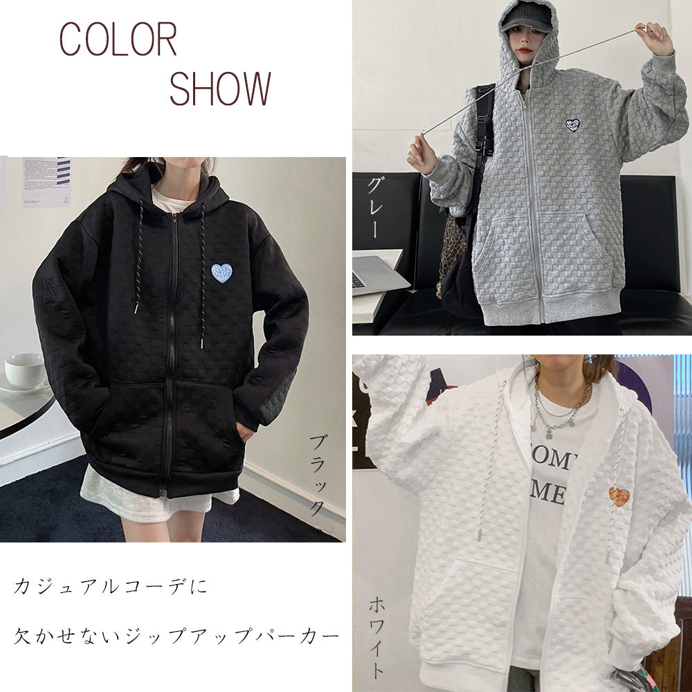 ジップパーカー レディース 長袖