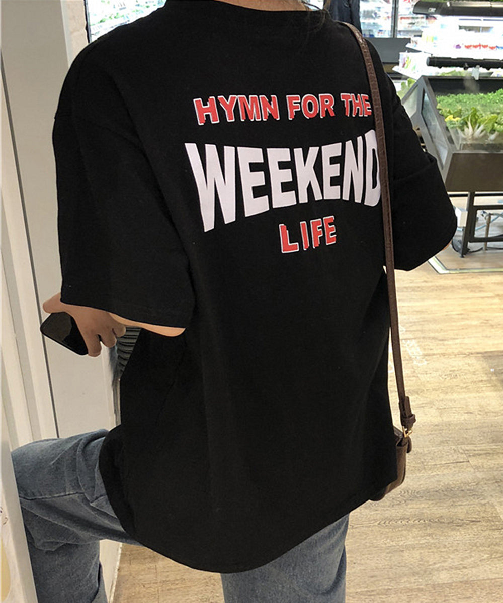 プリントTシャツ 半袖 新作 韓国風夏服 レディーストップス クルーネック カットソー プルオーバー オルチャン 体型カバー 人気 カジュアル おしゃれ大人 99AAA-035