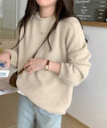 セーター レディース ボリューム袖 無地 ニットプルオーバー クルーネック 大人 可愛い おしゃれ カジュアル ゆったり 体型カバー 着回し 99BJFZ-001