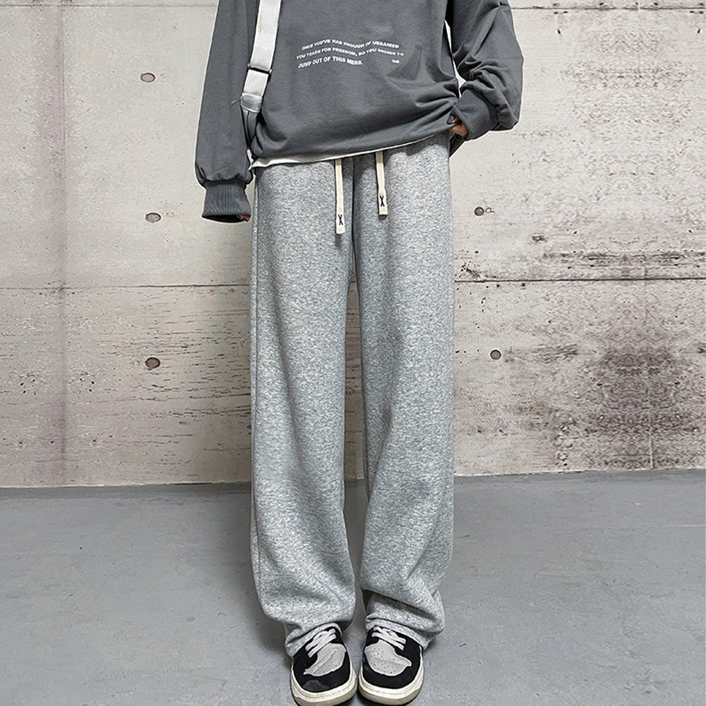 スウェットパンツ レディース 韓国風 ライトグレー