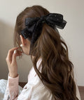 バナナクリップ レディース透け感キラキラ ヘアクリップヘアアクセサリー スパンコール デート 雑貨グッズ 髪留め かわいい フェミニン まとめ髪 おしゃれ 大人 99HXGY-002
