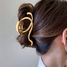 バンスクリップ ヘアクリップ まとめ髪 ゴールド