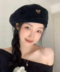ベレー帽 レディース帽子 合金飾りレトロ ベレーキャップ 防寒帽子 暖かい 小顔 おしゃれ カジュアル シンプル 大人 トレンド感 可愛い 人気 99MHMY-027