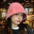 バケットハット 防寒帽子 秋冬 韓国 レディース ファー帽子 暖かい 小顔ハット ふんわり 軽い 折り畳み おしゃれ 可愛い カジュアルぼうし アウトドア旅行 99MMZM-001