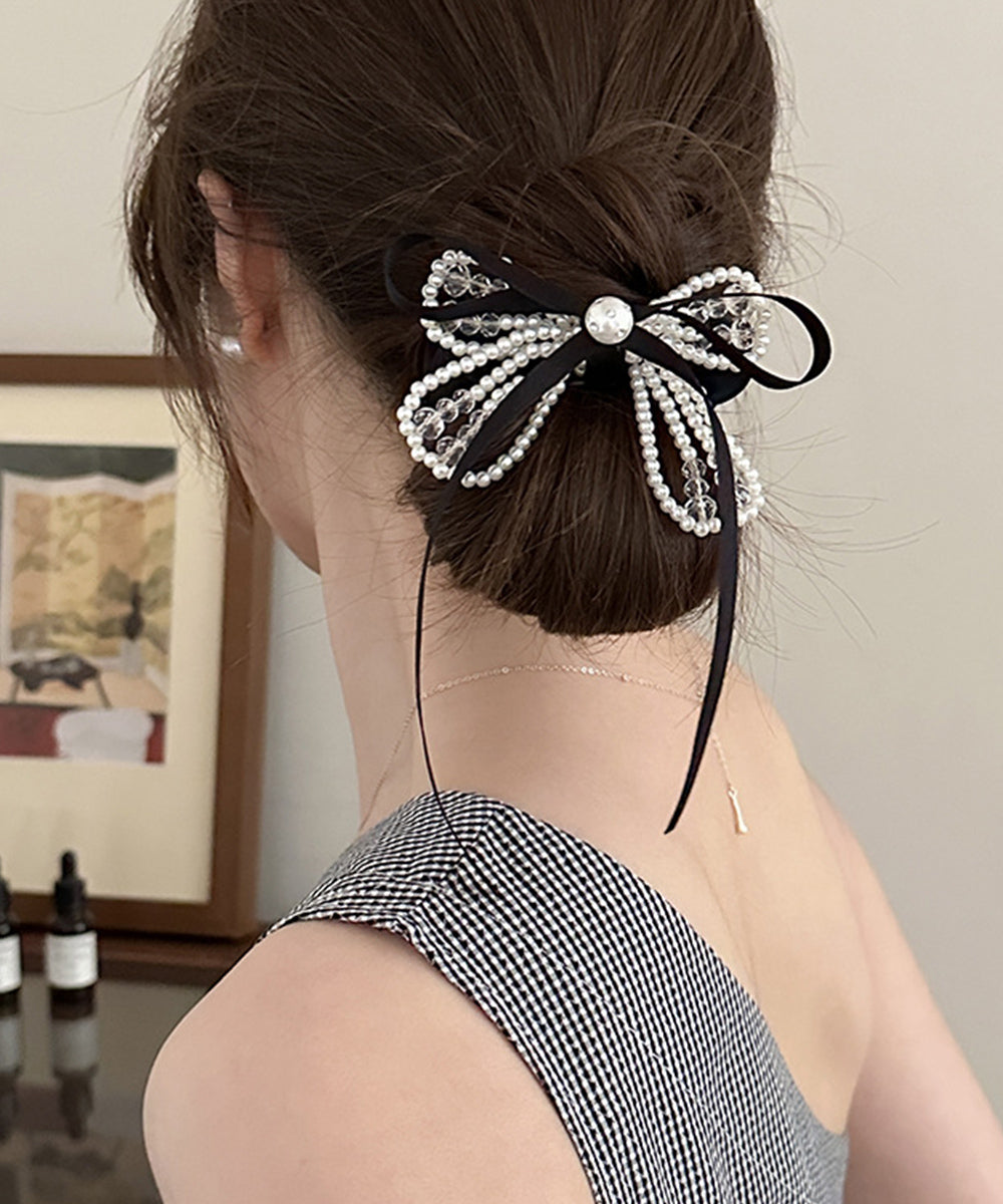 シュシュ クリップ パール 蝶結び レディース ヘアアクセサリー ヘアアレンジ 髪留め オルチャン おしゃれ 大人 可愛い プレゼント 女子会 パーティー 99QNSP-014