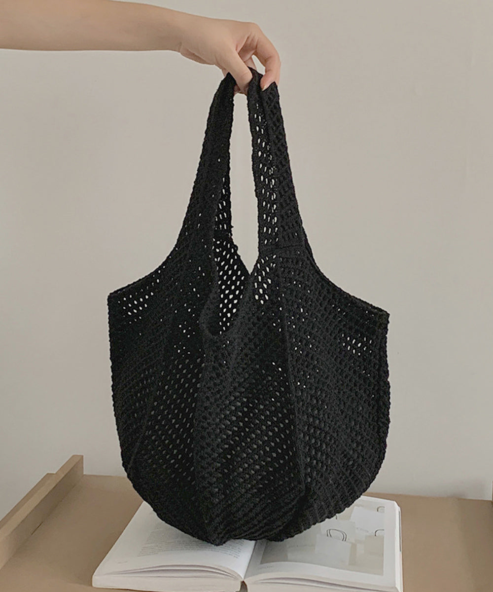 ニットバッグ トートバッグ レディース ブラック