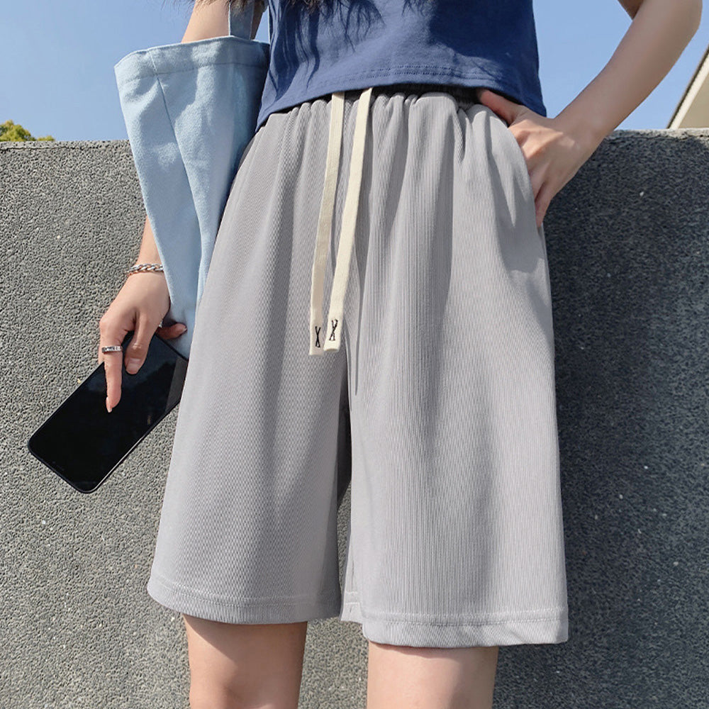 ショートパンツ ハーフパンツ レディース ライトグレー