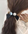 パールヘアゴム レディース ポニーテール ヘアアクセサリー まとめ髪 大人可愛い フェミニン シンプル デイリー オフィス 韓国風トレンド 新作髪留め プレゼント 99XHSP-006