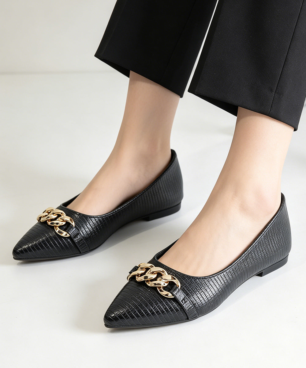 ローヒールパンプス リボン チェーン レディース ポインテッドトゥ PU 通勤くつ きれいめ 大人 美脚 歩きやすい 疲れない おしゃれ 春秋 99YSW-005