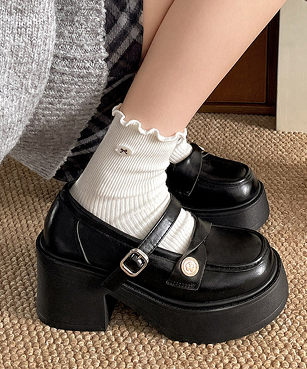 厚底ローファー レディース 太ヒール パンプス チャンキーヒール ボリュームソール 可愛い 疲れにくい 歩きやすい クラシック オルチャン 通勤通学 99YYXC-054
