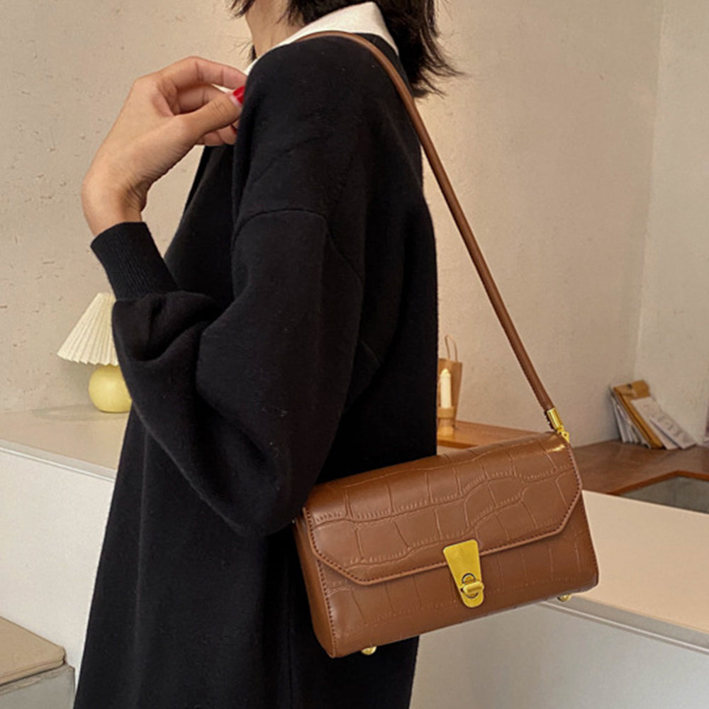 ショルダーバッグ レディース PU ブラウン