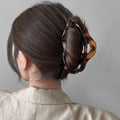 樹脂ヘアクリップ レディース まとめ髪 ヒョウ柄