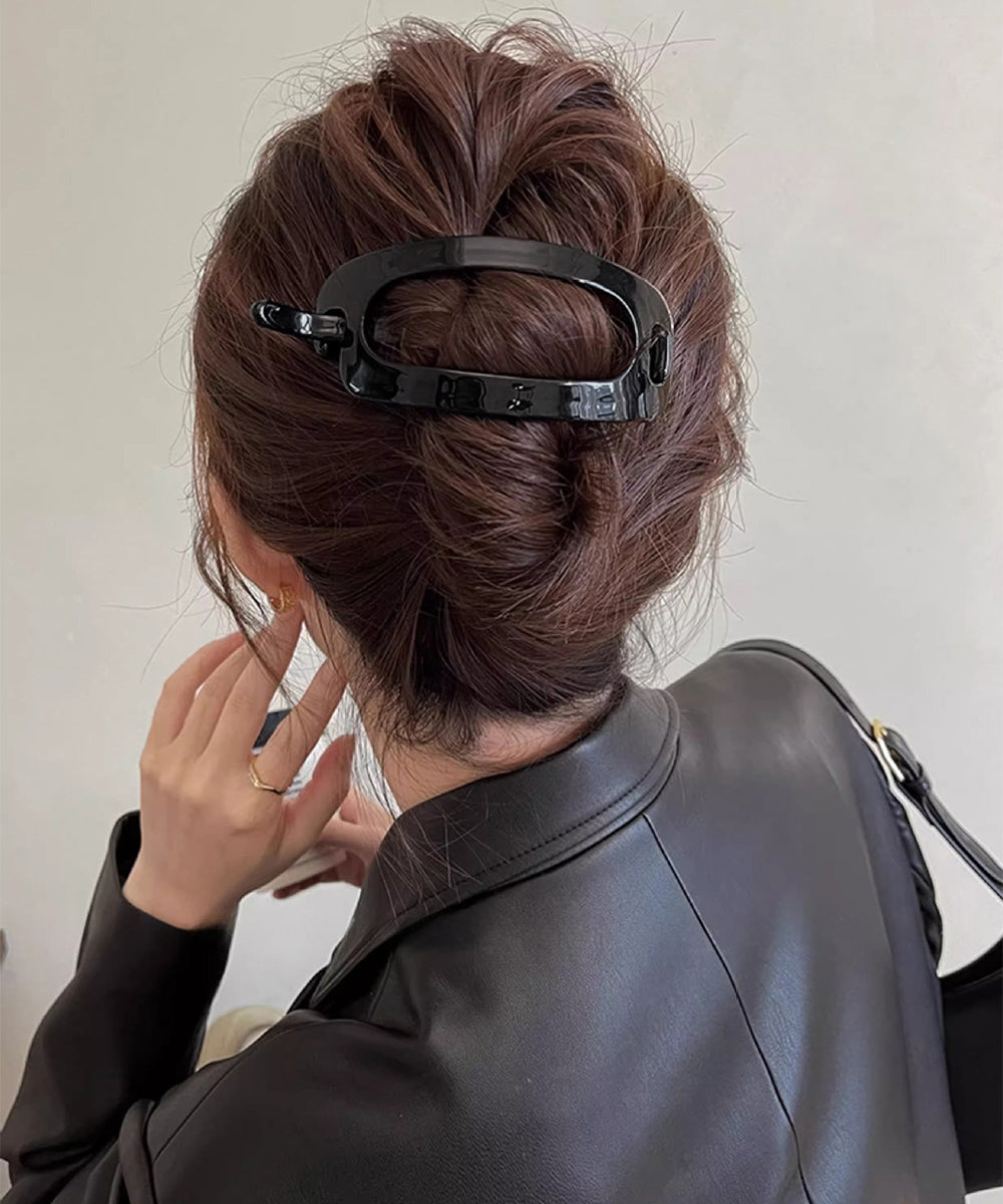 オーバルヘアクリップ 大きめヘアクリップ ヘアアクセサリー 髪飾り 髪留め 大人女性 可愛い まとめ髪 韓国ファッション 雑貨 オフイスカジュアル 女子会 演奏会 99ZYSP-007