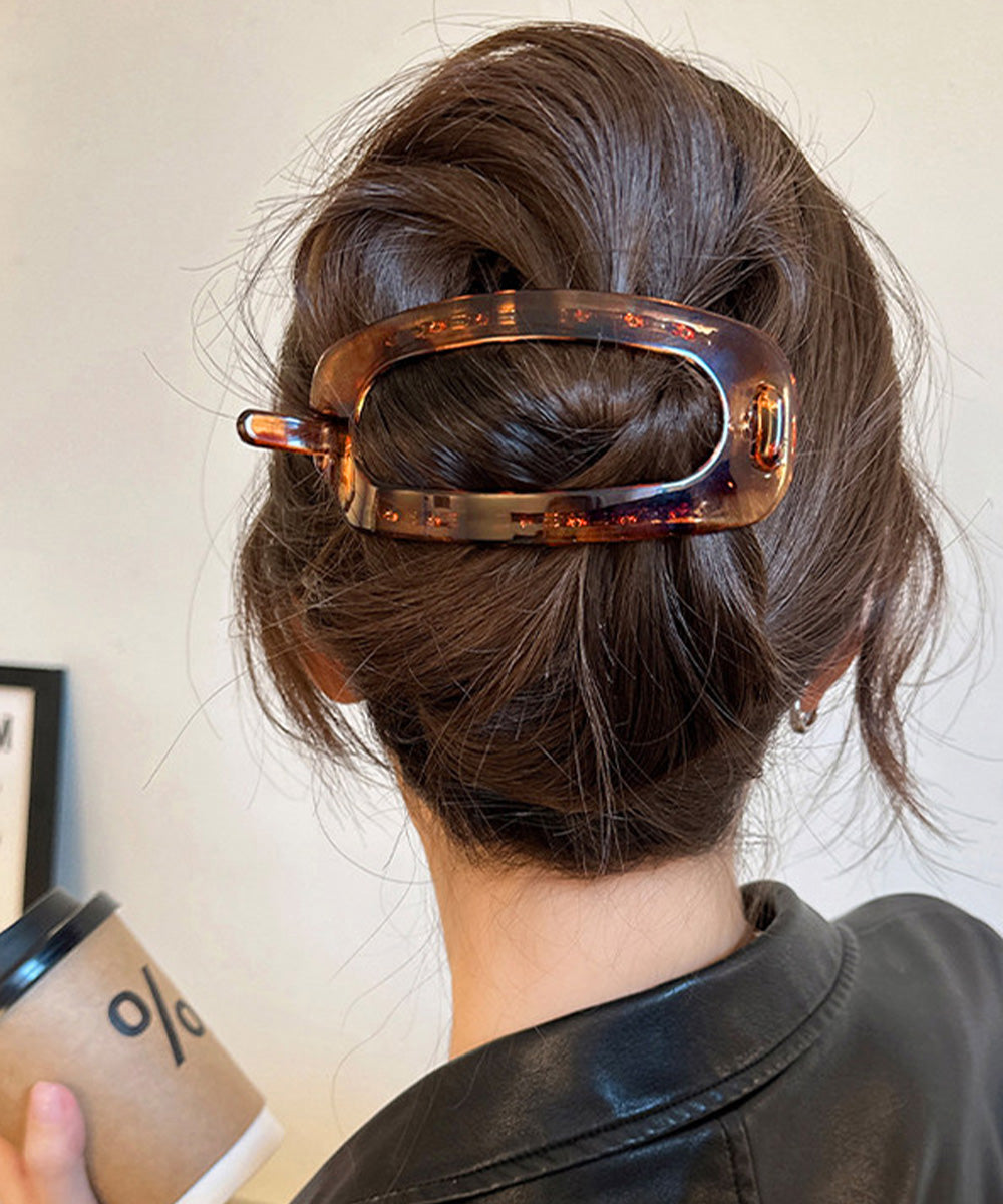 オーバルヘアクリップ 大きめヘアクリップ ヘアアクセサリー 髪飾り 髪留め 大人女性 可愛い まとめ髪 韓国ファッション 雑貨 オフイスカジュアル 女子会 演奏会 99ZYSP-007
