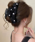バンスクリップ ヘアクリップ パール レディース ヘアアレンジ まとめ髪 髪飾り 透け感 きれいめ オルチャン おしゃれ 大人 可愛い デート 99ZYSP-019