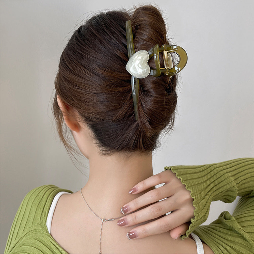 ヘアクリップ バンスクリップ 樹脂ハート 詳細画像8