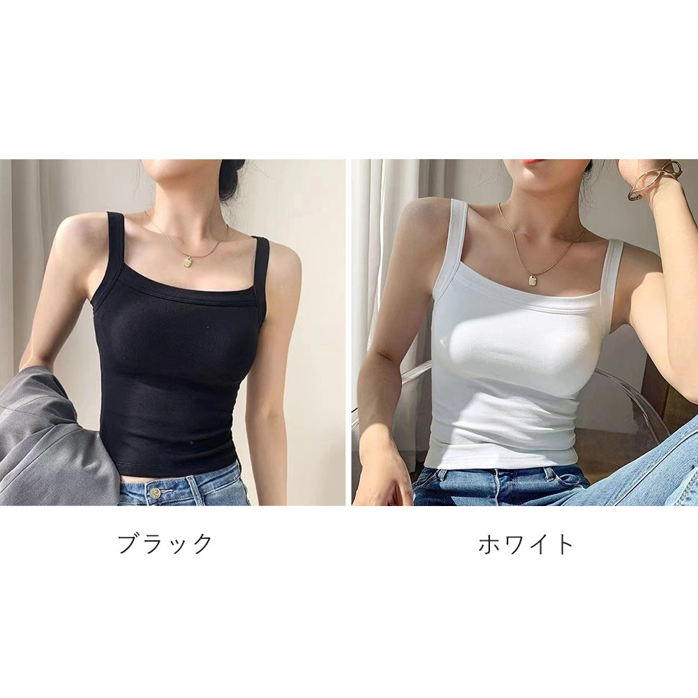 キャミソール レディーストップス 白黒