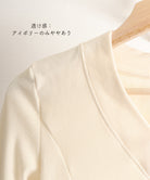 Vネック 長袖Tシャツ 韓国風カットソー 詳細画像22