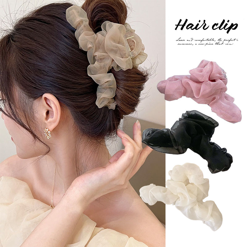 ヘアクリップ フリル バンスクリップ 詳細画像1
