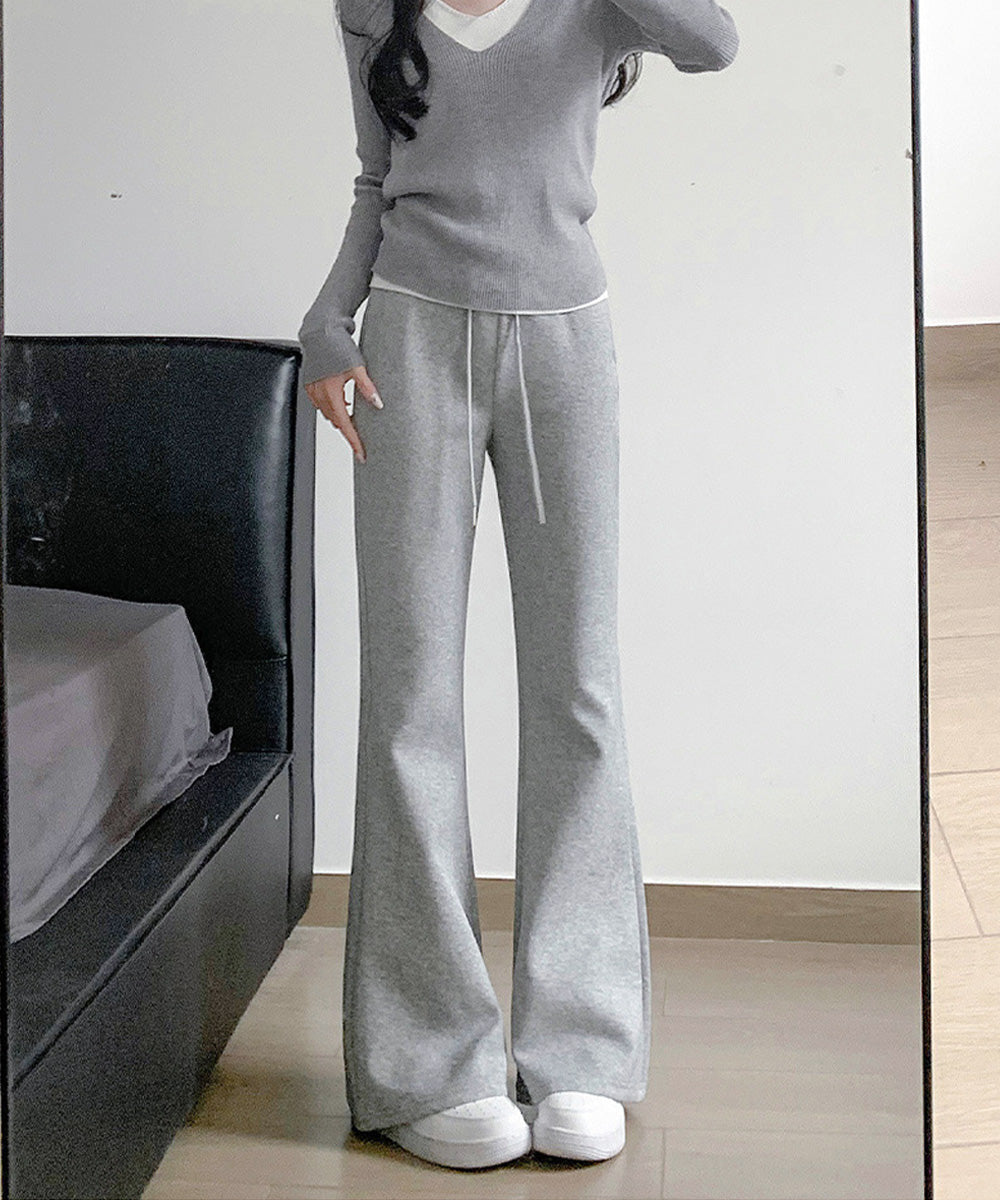 フレアパンツ レディース 美脚 脚長