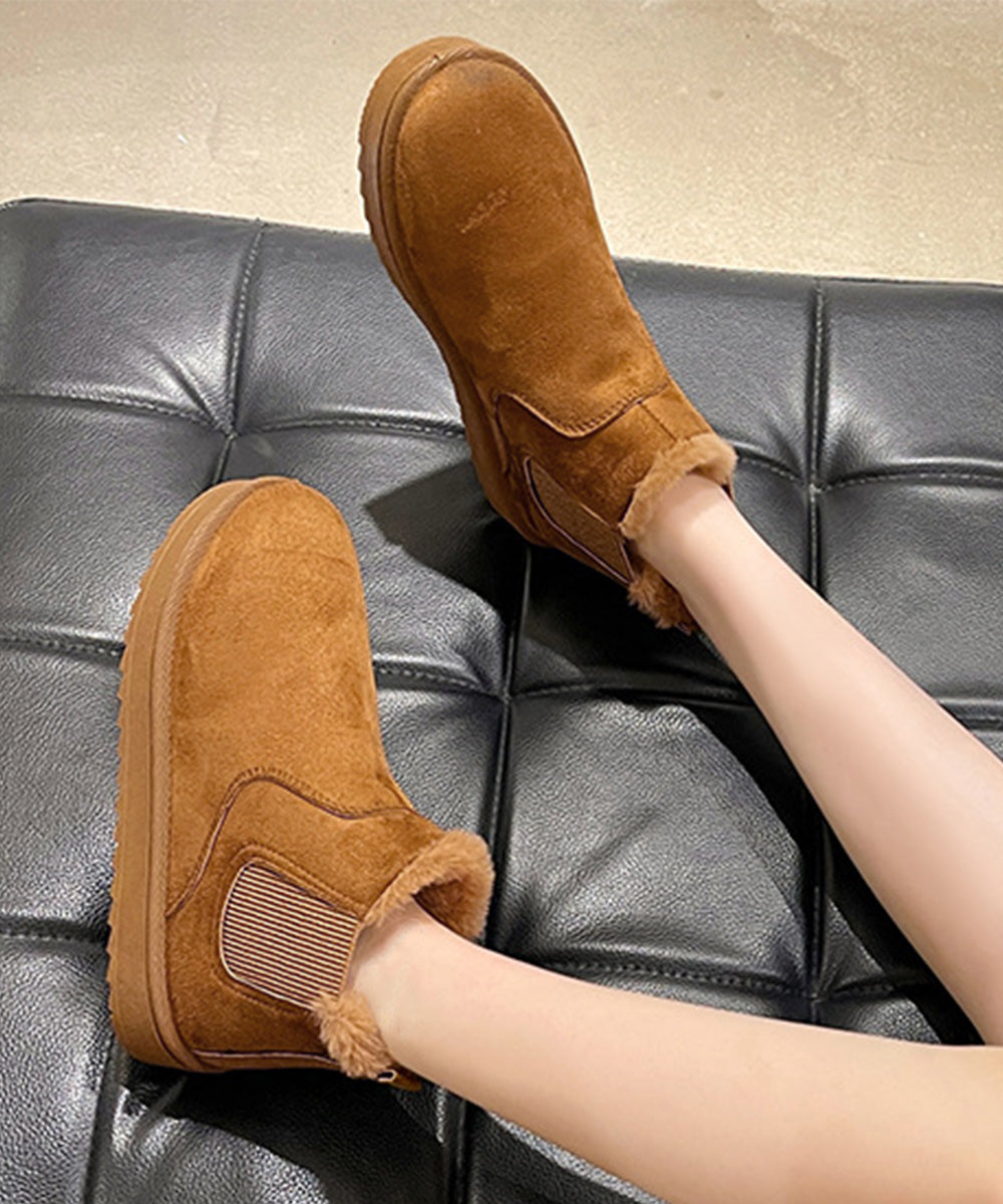 ムートンブーツ ブーツ モカシン 冬靴 詳細画像12
