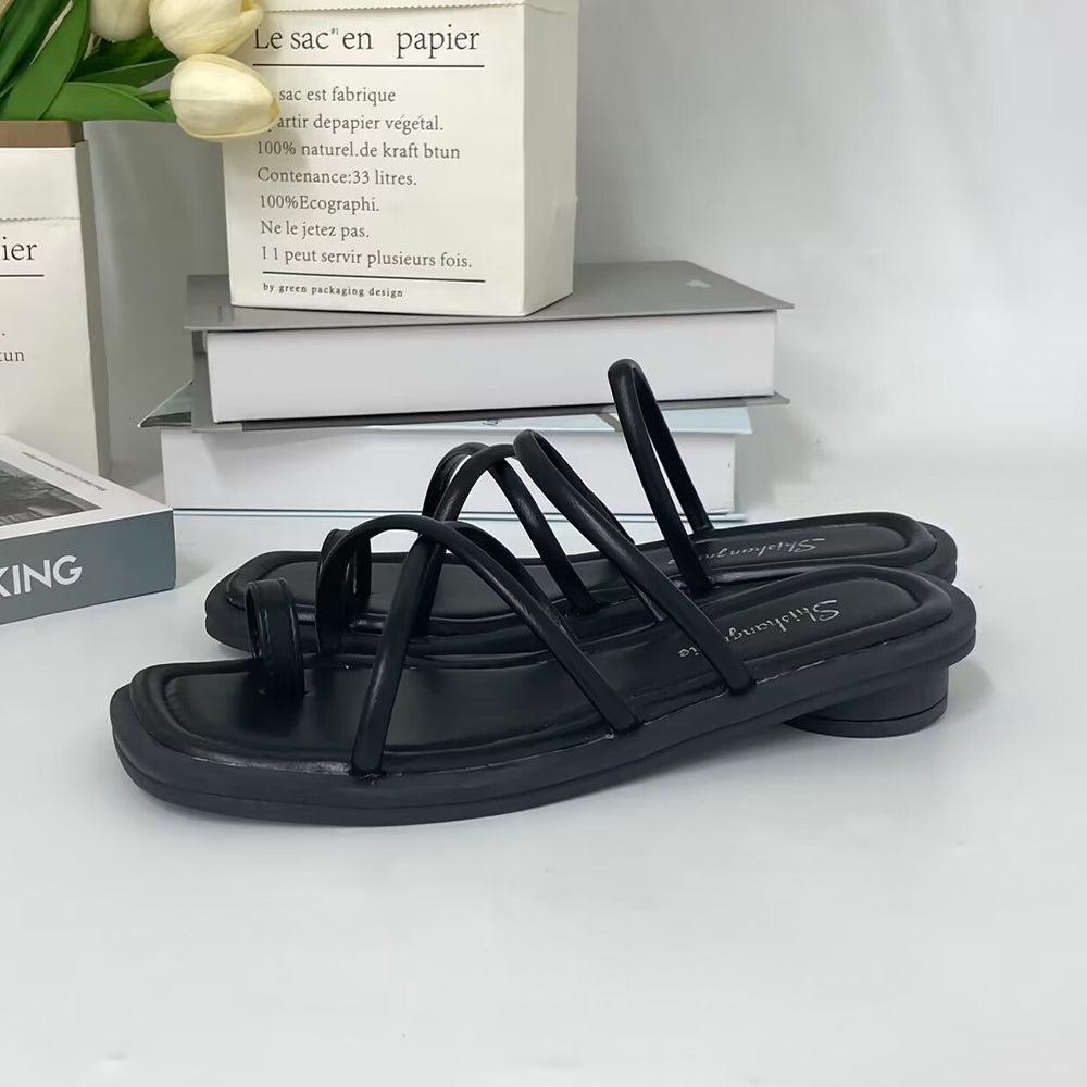 トングサンダル ローヒール ストラップ夏 詳細画像15