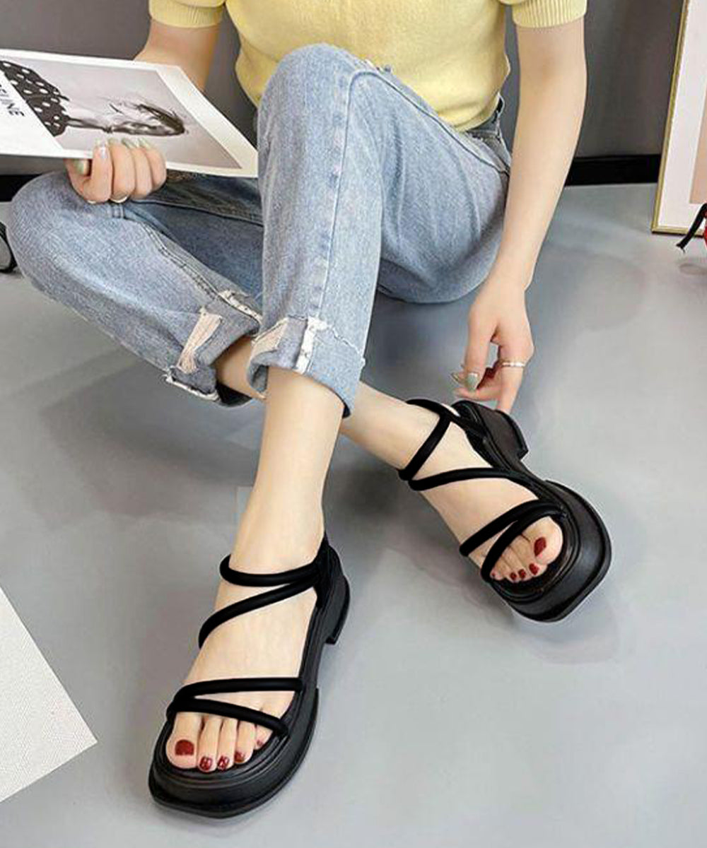 厚底 ストラップサンダル 韓国風 美脚 詳細画像6