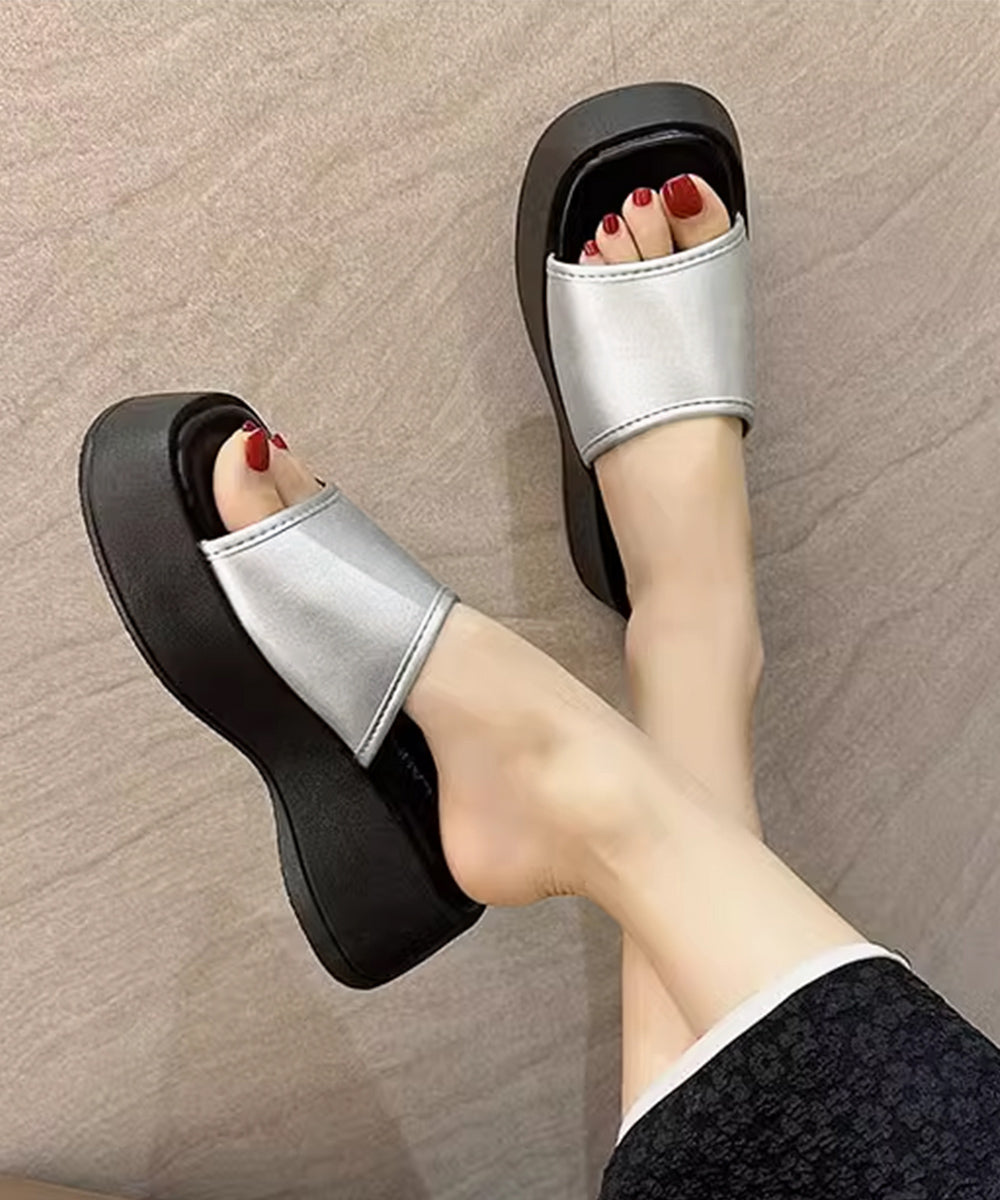 厚底サンダル ミュールサンダル 夏 美脚 詳細画像10