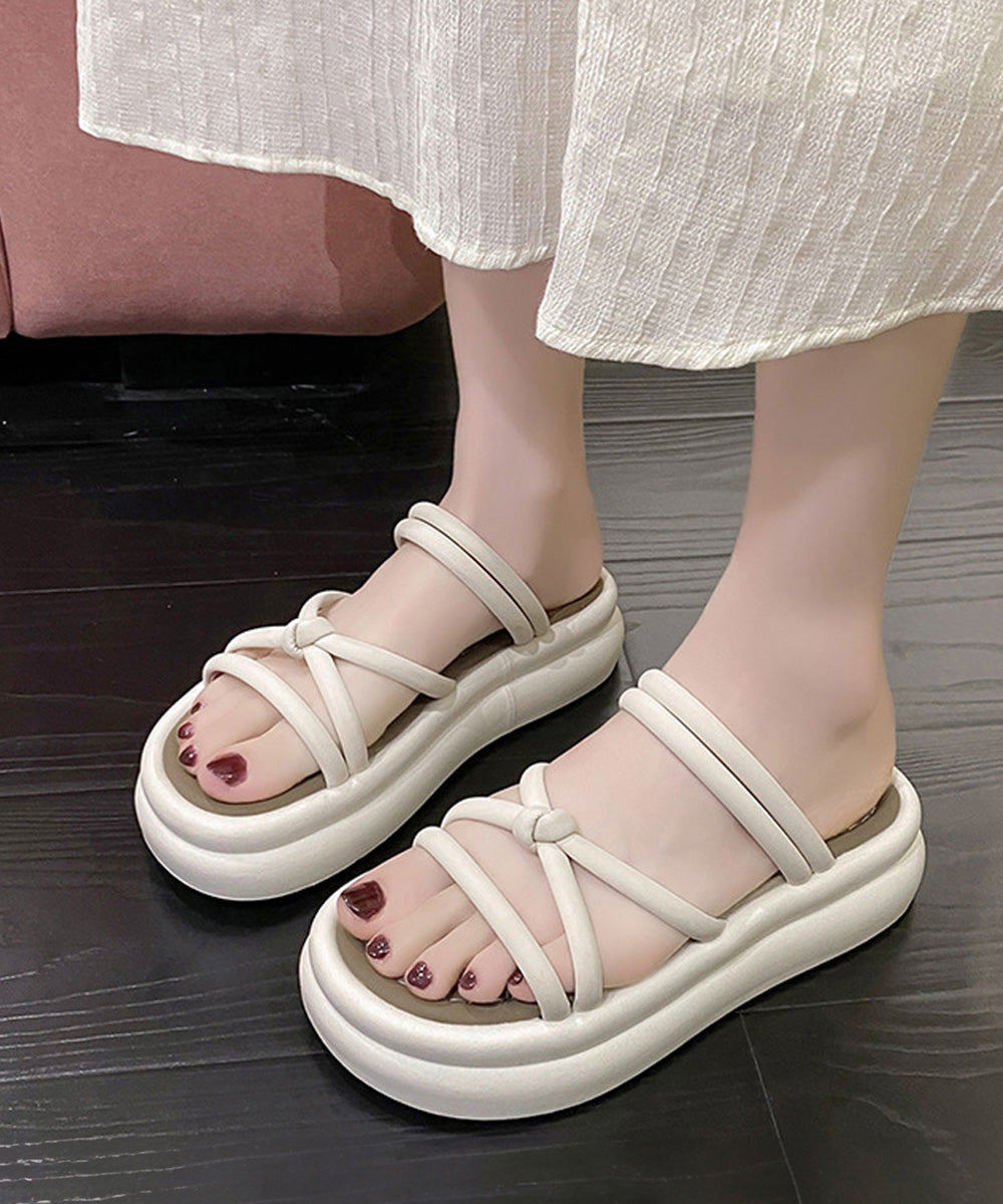 厚底サンダル ミュールサンダル 美脚夏靴 詳細画像7