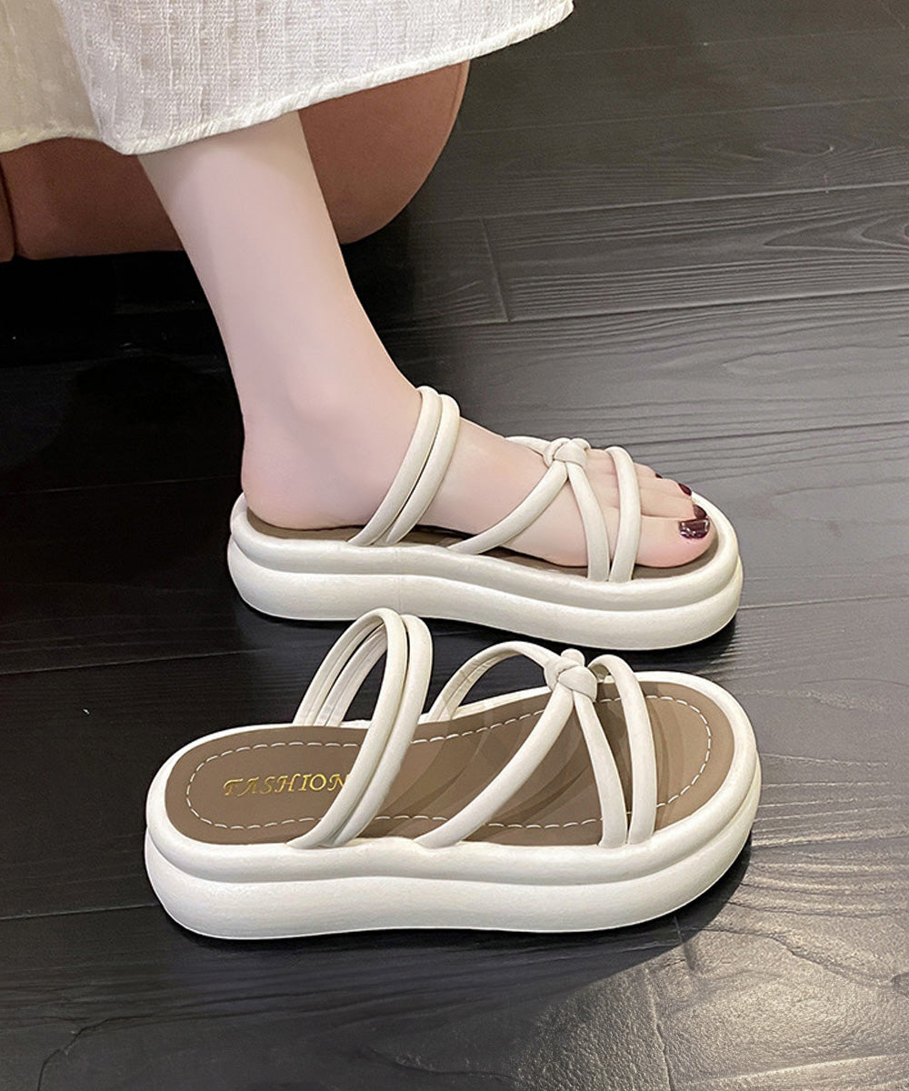 厚底サンダル ミュールサンダル 美脚夏靴 詳細画像8