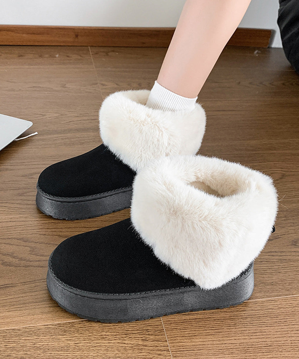 ムートンブーツ 厚底 ファーブーツ 秋冬