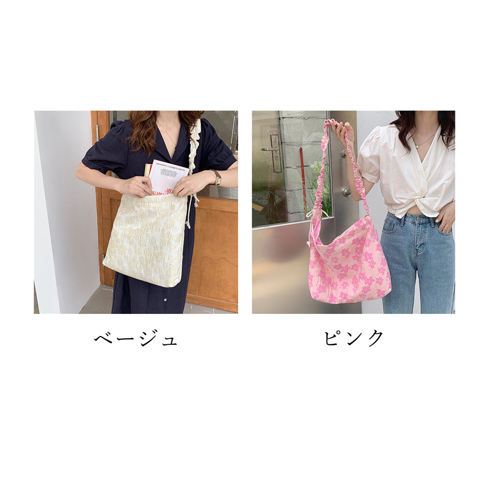 花柄トートバッグ ショルダーバッグ 軽量 詳細画像2