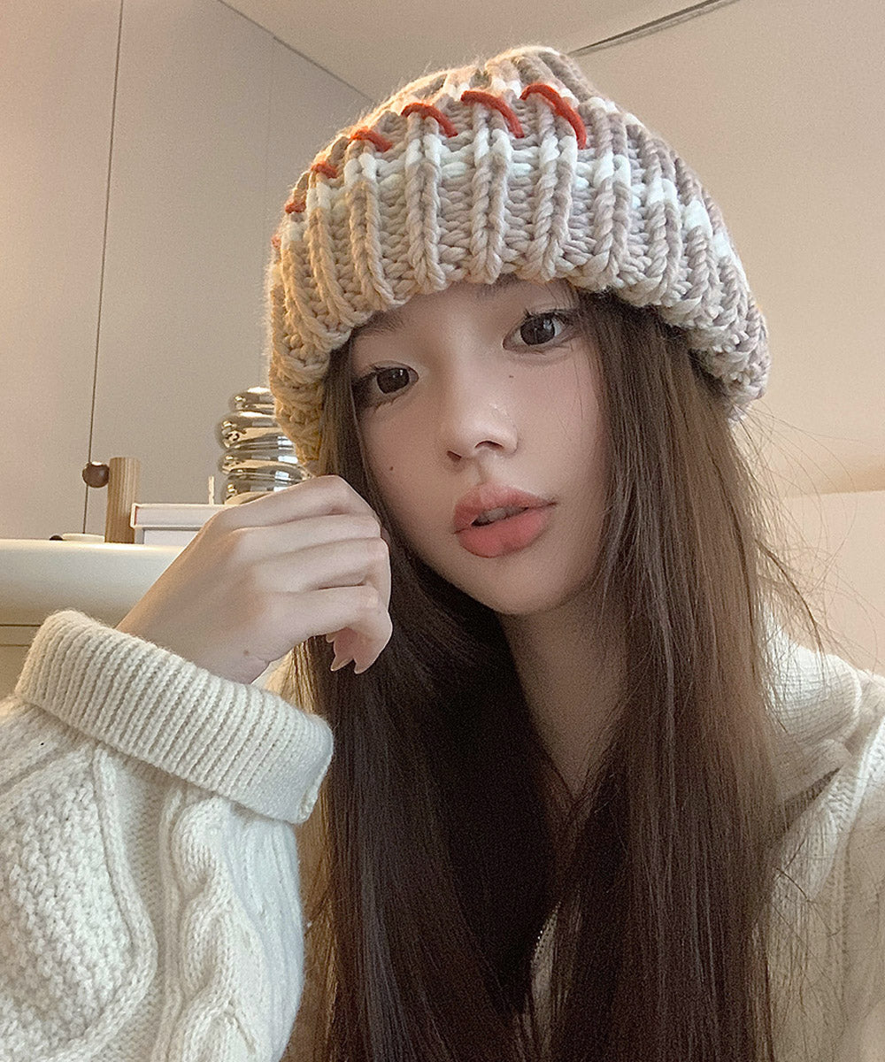 ニット帽 レディース 防寒帽子 韓国秋冬