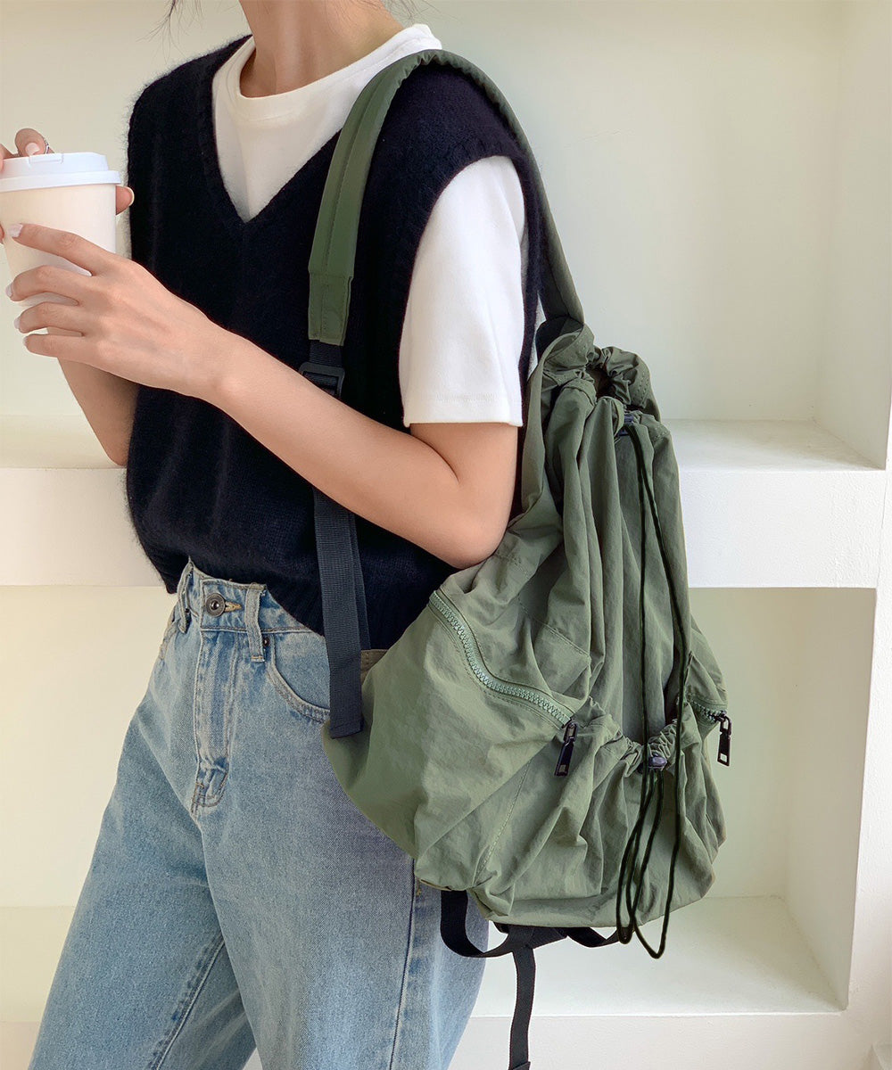 リュックサック ナイロン ドローコード 詳細画像12