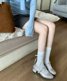 リボン バレエパンプス 美脚ヒール