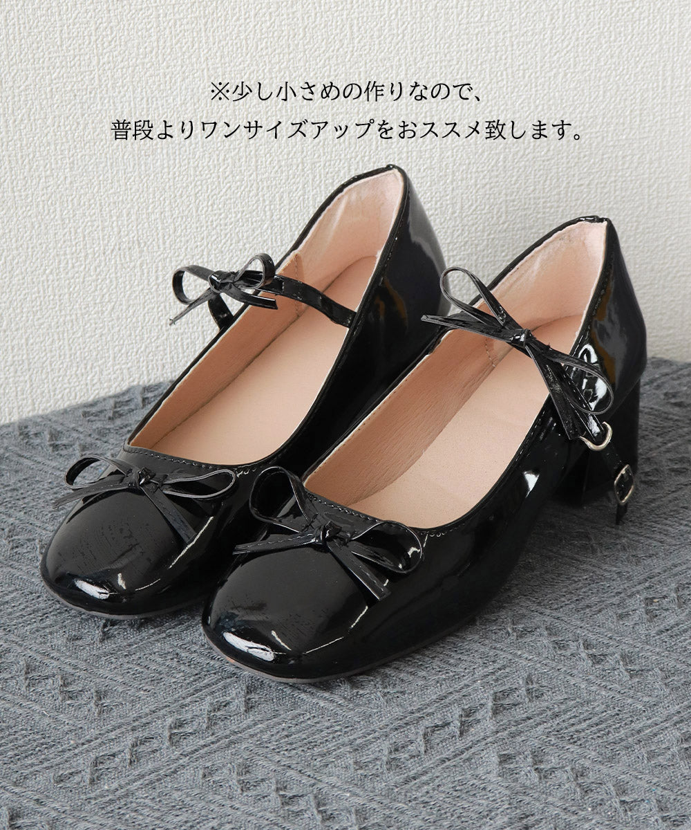 リボン バレエパンプス 美脚ヒール 詳細画像18