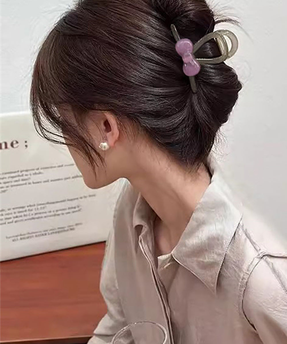 ヘアクリップ レディース リボン 韓国風