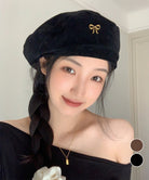 ベレー帽 レディース帽子 合金飾りレトロ 詳細画像1