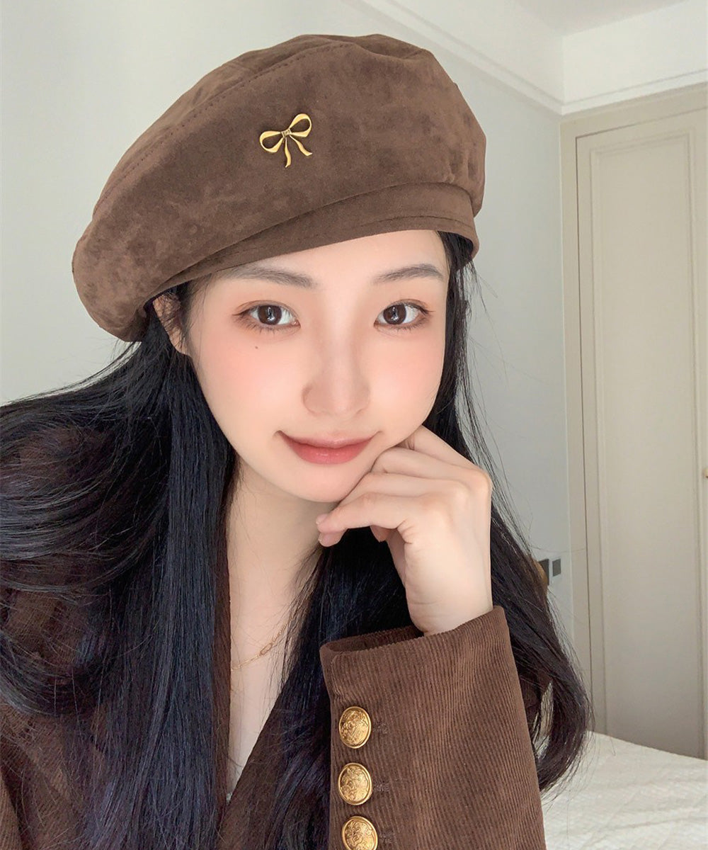 ベレー帽 レディース帽子 合金飾りレトロ 詳細画像3