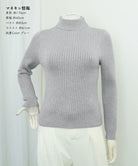 ニットトップス 裏起毛 ハイネック 厚手 詳細画像25