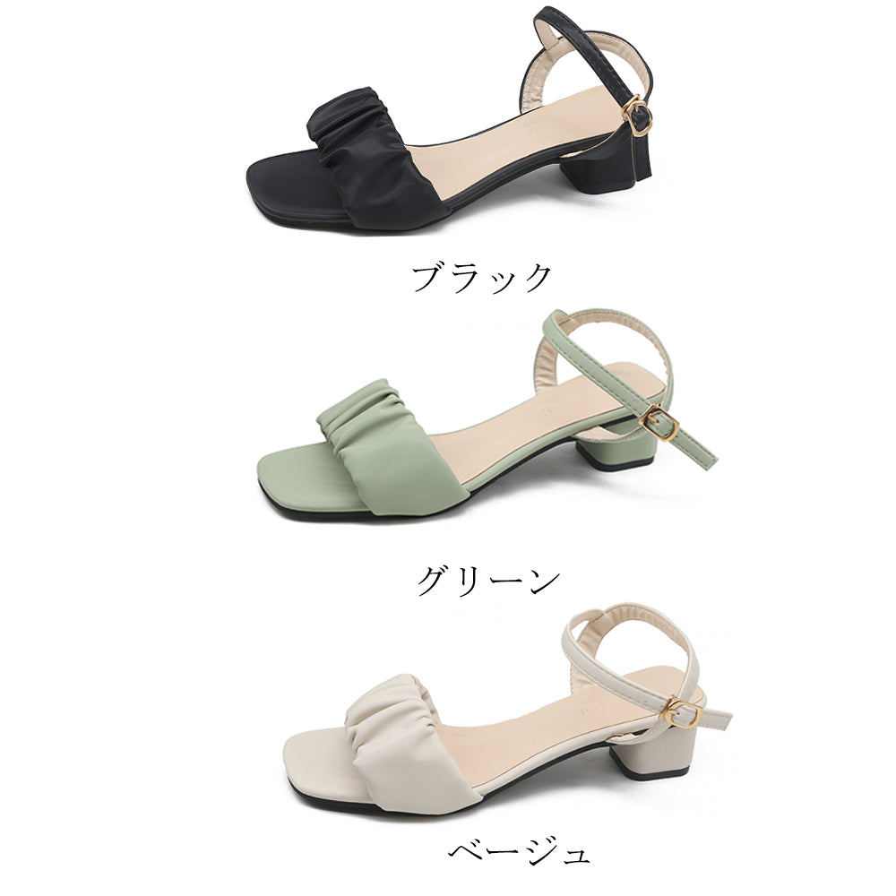 サンダル レディース 靴 太ヒール 詳細画像2
