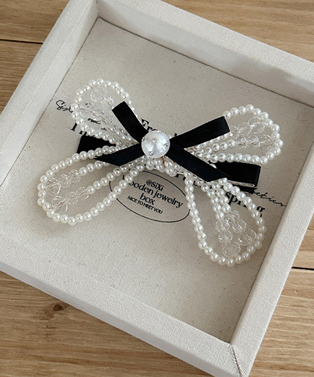 シュシュ クリップ パール 蝶結び 詳細画像11