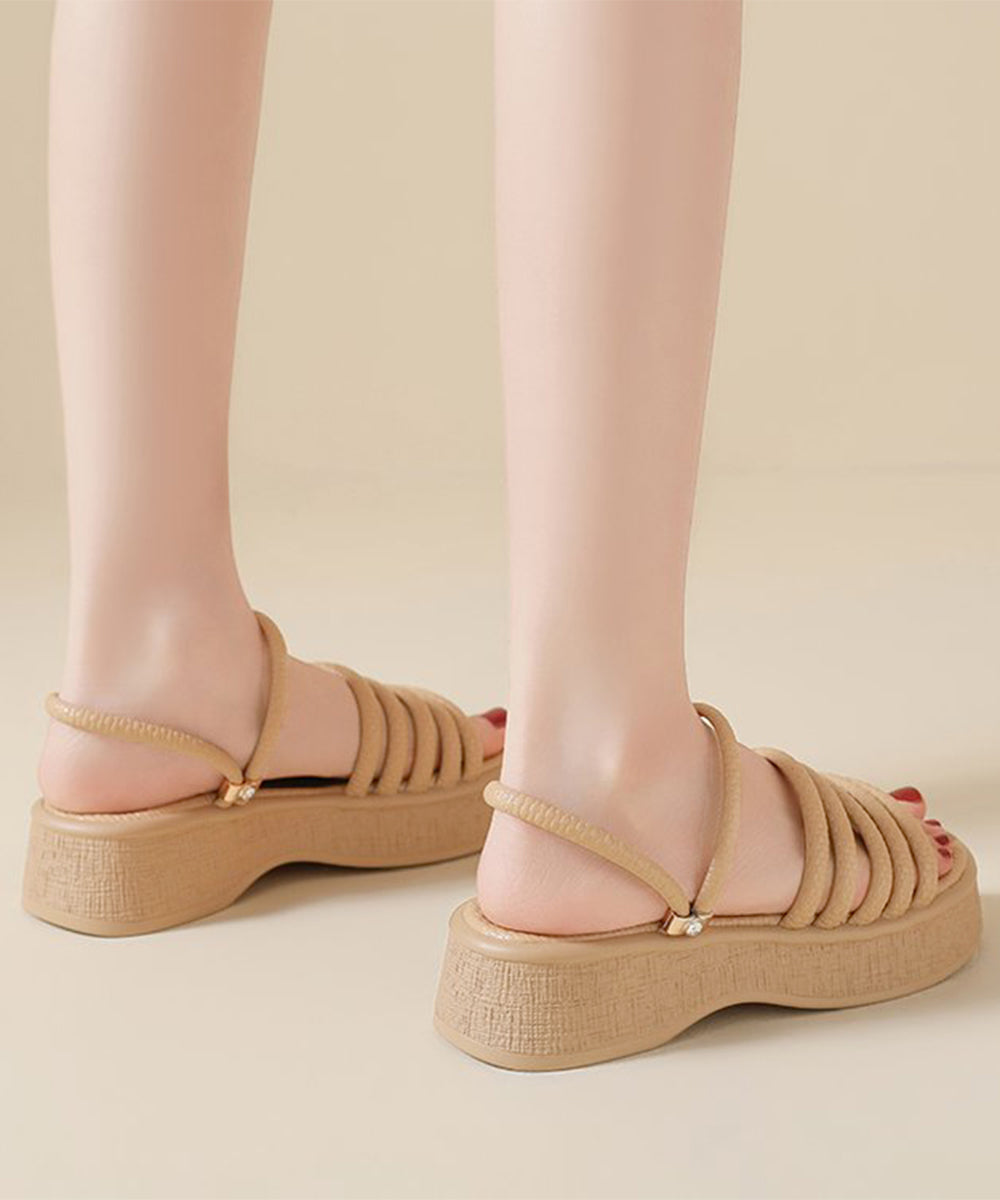 ストラップサンダル レディース 太ヒール 詳細画像12