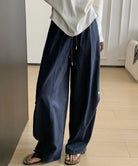 ハート刺しゅう ワイドパンツ 春夏秋