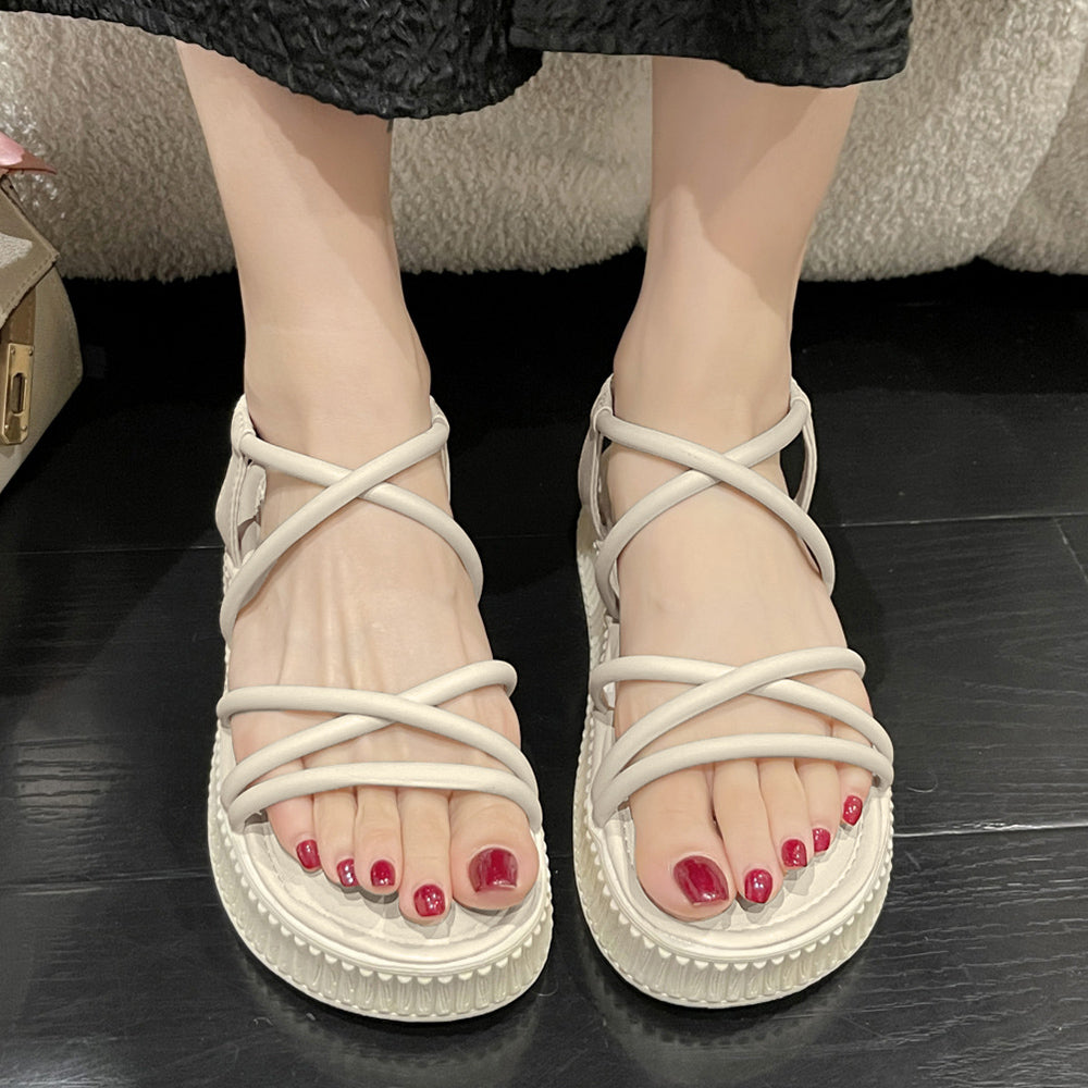 厚底サンダル ストラップサンダル 夏 詳細画像4