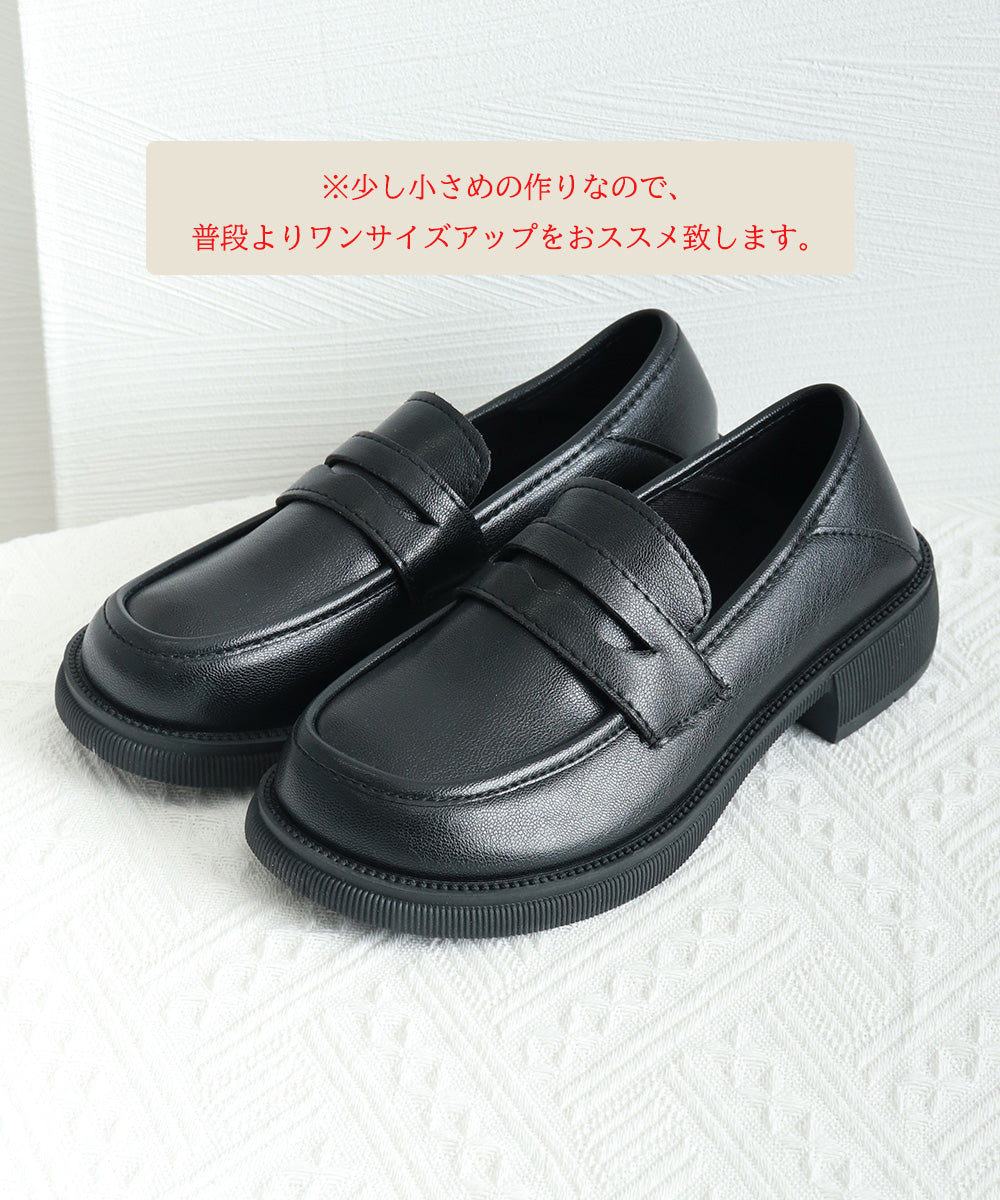 ローファー レディース PU ローヒール
